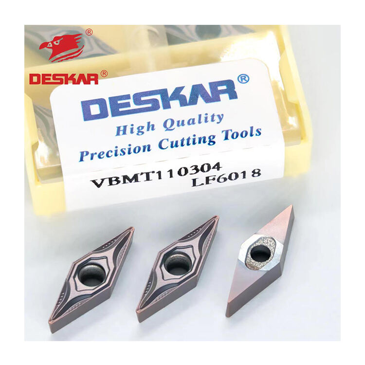 DESKAR VBMT110304 LF6018 Turning Carbide Inserts For Stainless Steel Steel Hard Steel supplier