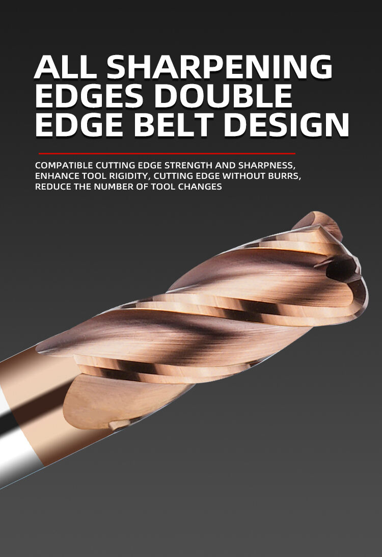 DESKAR HRC58 Carbide End Mills Tungsten Steel Alloy 4 Edge End Milling Cutter Coated Steel Hardened Milling Cutter cnc cutting manufacture