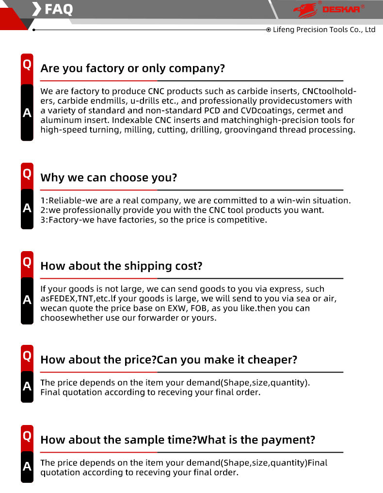DESKAR CNC lathe cutting tools for metal crew cutting tool APMT APKT1003 APMT1135  Milling insert cemented carbide inserts supplier