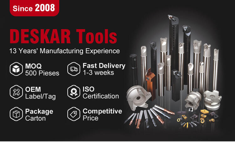 DESKAR 16 ER 2.0 ISO LF6118 Indexable Tungsten Carbide Threading Lathe Inserts for Threaded Lathe Holder factory