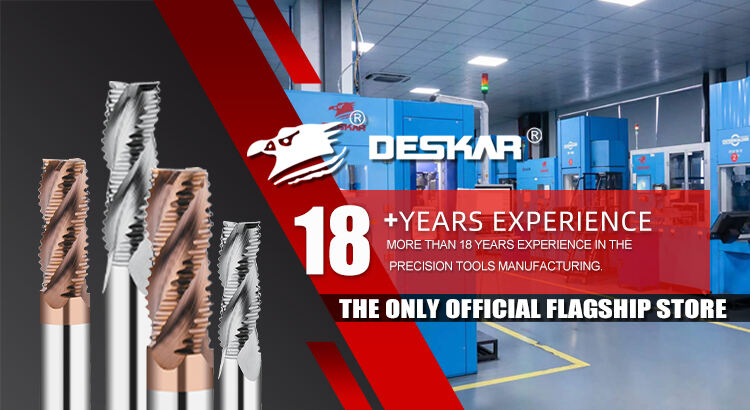 DESKAR Tungsten carbide rouging end mill for steel and aluminum with coarse skin cutter CNC Machine Wave edge milling cutter factory