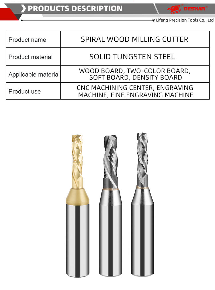 TCT Two Flutes UP DOWN Cut 1/2 Shank Milling Cutter Engraving Slotting Woodworking for MDF Plywood Chipboard Wood End mill factory