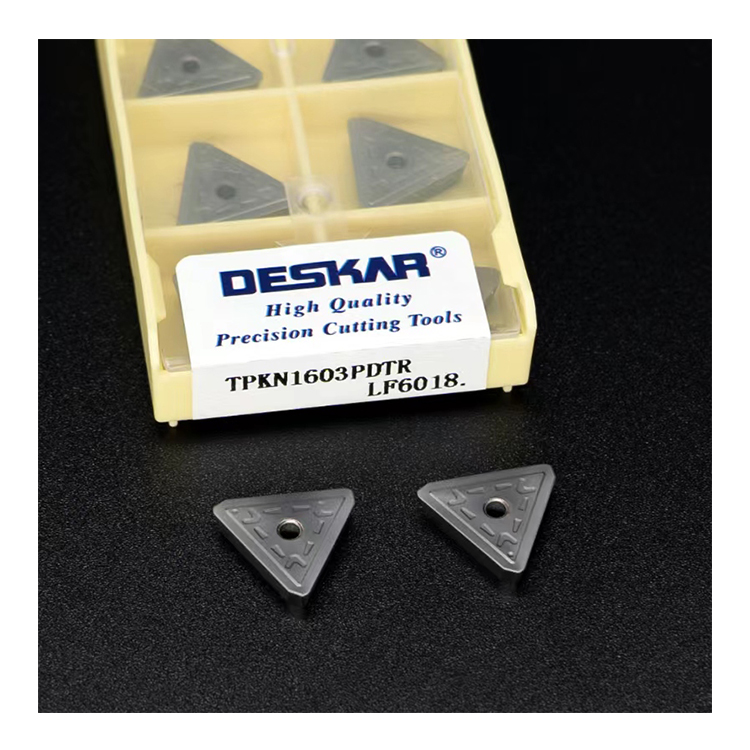 DESKAR TPKN1603PDTR LF6018 CNC Lathe Cutter Cutting Mill Turning Tools Carbide Milling Inserts For Stainless Steel
