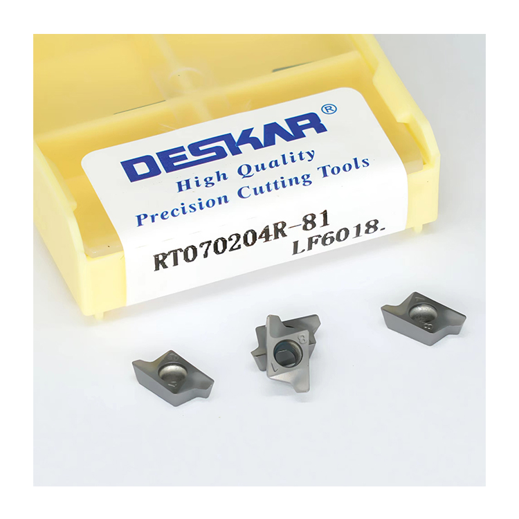 DESKAR RT070204R-81 LF6018 Carbide Insert Shoulder Mill Blade CNC Lathe RT070204 Metal Cutter Milling Turning Tool