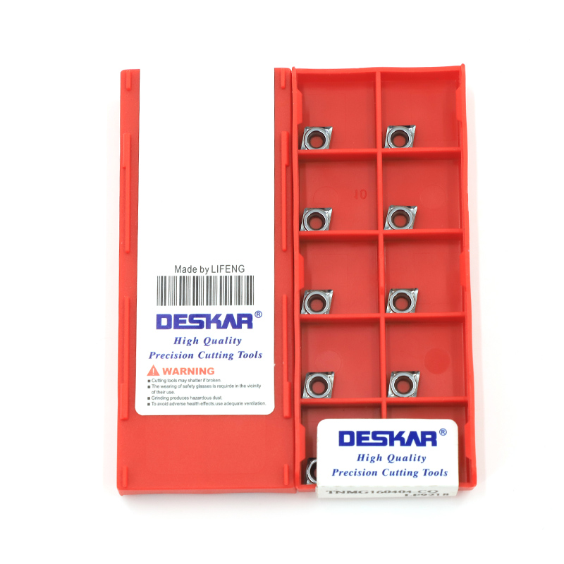 شظايا سبيكة كربيد مصنوعة من الألمنيوم والنحاس DESKAR CCGT060204-AL K10 أدوات حفر وقطع CNC مخصصة لآلات اللثة