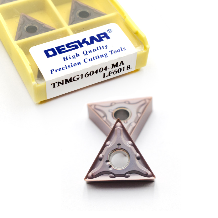 DESKAR TNMG160404-MA LF6018 tnmg 160408 أدوات تدوير ماكينة CNC ملحقات كربيد التنجستن قطع فتحات تشغيل ثنائي الجانب