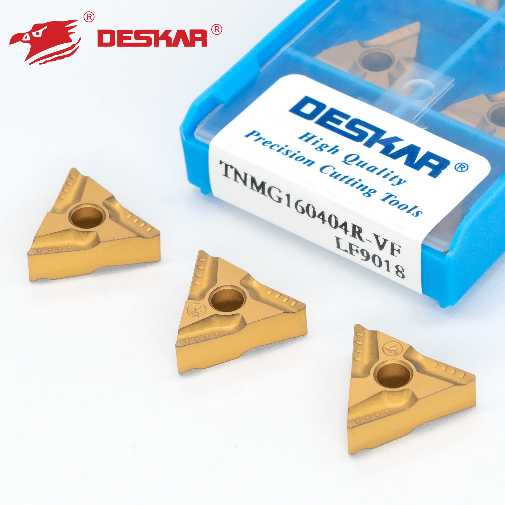 DESKAR TNMG160404R-VF LF9018 CNC Carbide Insert Lathe Turning Insert For Stainless Steel tnmg 160408
