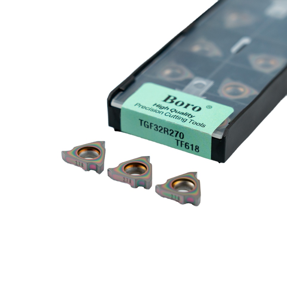 DESKAR TGF32R270TF618 CNC Turning Machining Inserts Tungsten Carbide Cutting Tool PVD/CVD Coating Stainless Steel Workpiece Box